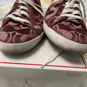 Coach Pink and Brown Sneakers